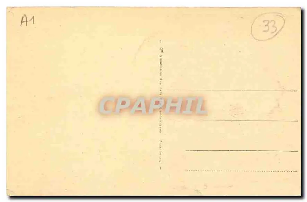 Arcachon - Côte d'Argent - Pôr do sol — Editor: A. Albin (n° 165) - Verso