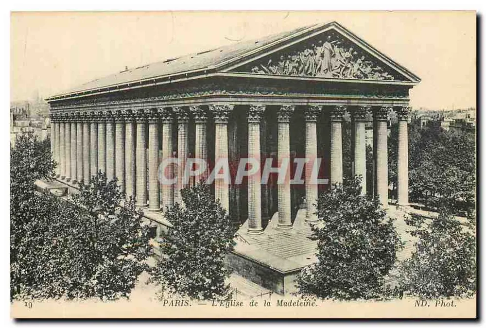 Paris — A Igreja da Madeleine — ND. Fot. - Frente