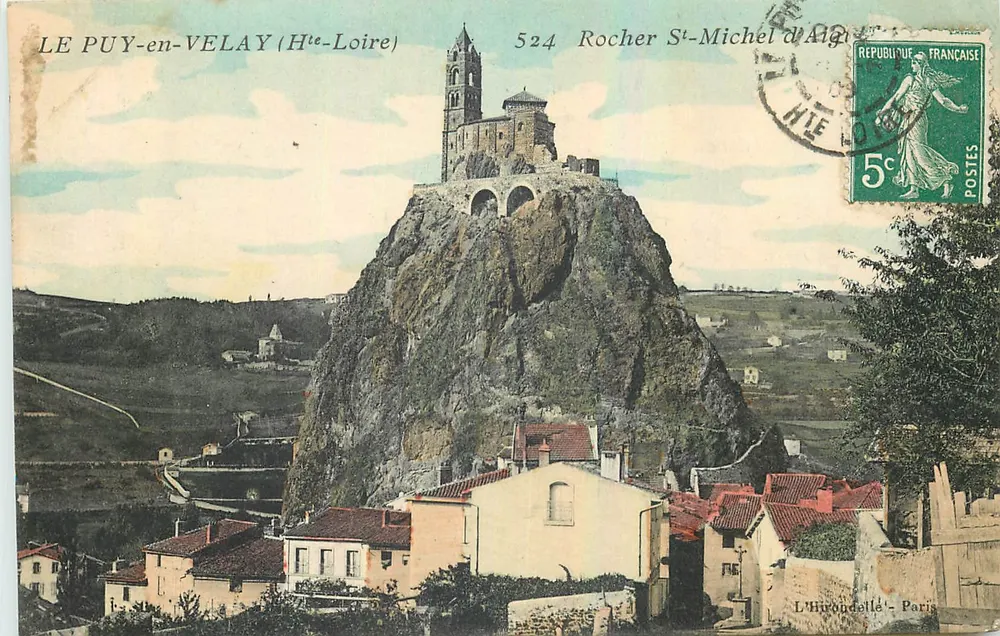 Le Puy-en-Velay (Hte-Loire) — Rocher Saint-Michel d'Aiguilhe — Verlag L'Hyronnelle, Paris, Nr. 524 - Vorderseite