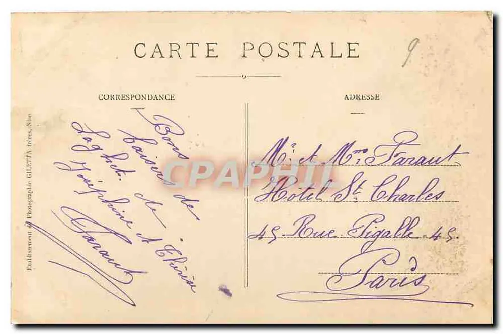 N.-D. de LAGHET — Entre-les Pins — Edição Giletta, fot. Nice - Verso