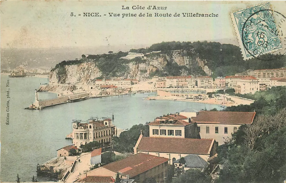 Nice — Ansicht vom Route de Villefranche — Edition Gileta, Foto. Nice, Nr. 5 - Vorderseite