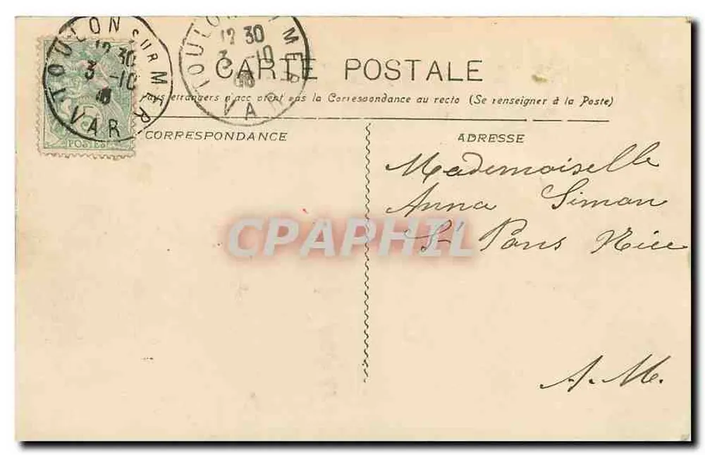 Toulon-Mourillon - Le Jardin d'Acclimatation — Édit. Chanteperdrix, n°31 - Verso