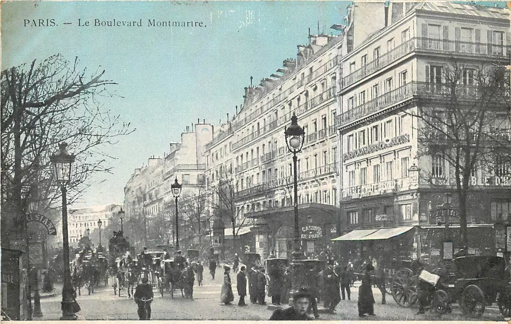 PARIS — O Boulevard Montmartre — Editor não identificado, número de série não visível - Frente