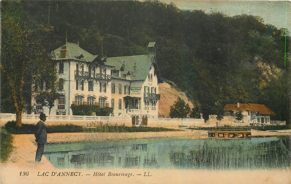 Lago de Annecy — Hotel Beaurivage — LL. — N° 136 - Frente
