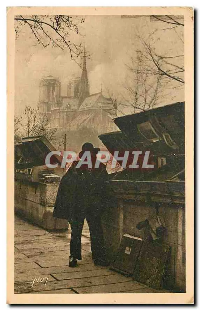Notre-Dame w Paryżu — widok z nabrzeży — wydawca Yvon, n° 7 - Awers