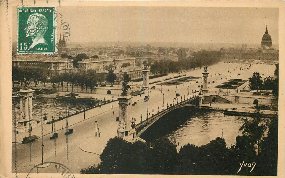 Pont Alexandre III et l'Esplanade des Invalides — Paris. En Flanant, Série 8 N° 141 — Édition d'Art - Recto