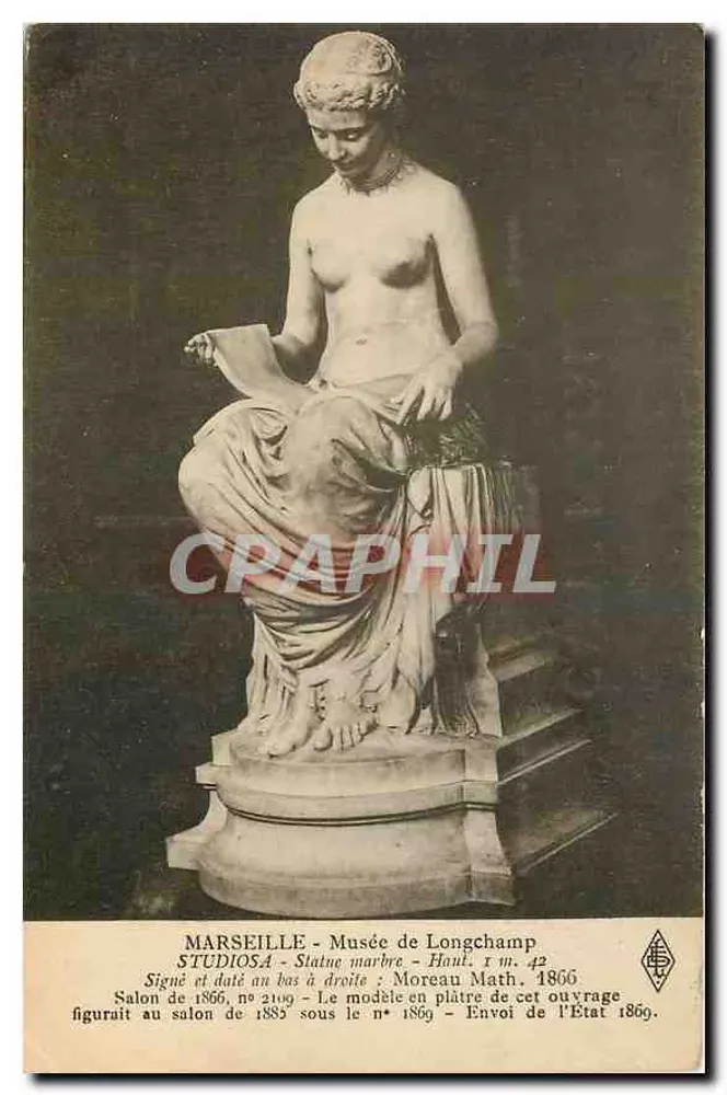 Estátua de Studiosa - Museu de Longchamp - Marselha - Frente