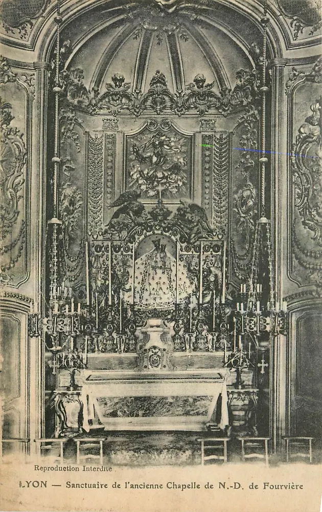 LYON — Heiligtum der alten Kapelle N.-D. de Fourvière — Reproduction Interdite - Vorderseite