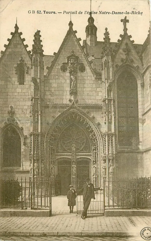 Tours — Portal der Kirche Notre-Dame-la-Riche — Verlag Grand Baudour - Vorderseite