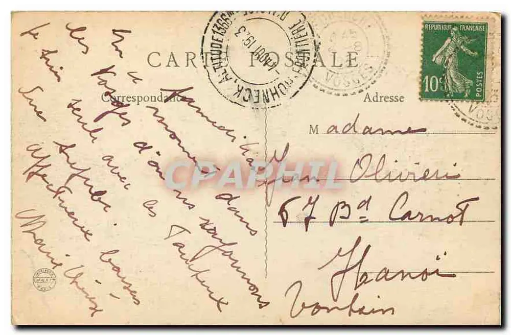Gérardmer — Ansicht von den Hängen des Costlet — B.F., Paris - Rückseite