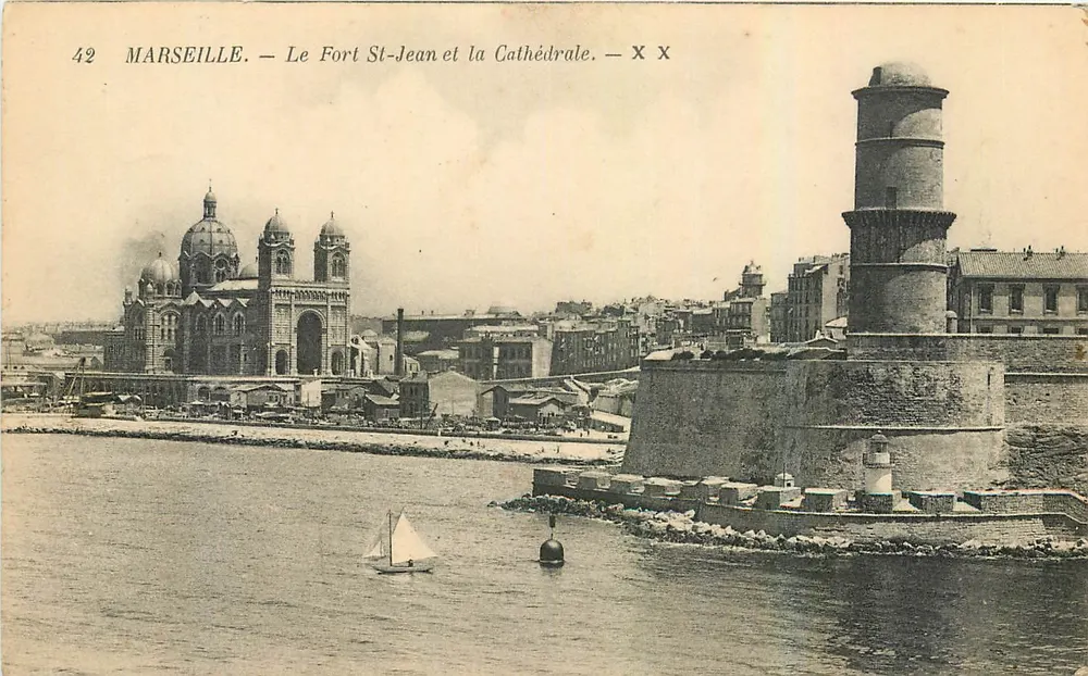 Marseille — Le Fort Saint-Jean und die Kathedrale — X X - Vorderseite