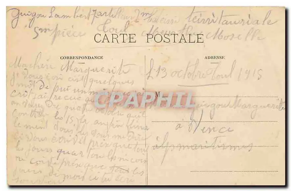 Toul Pittoresque — Eingang zur Kaserne Maréchal-Ney — Gerdolle et Briguier, Verleger, Toul - Reprod. interd. - Rückseite