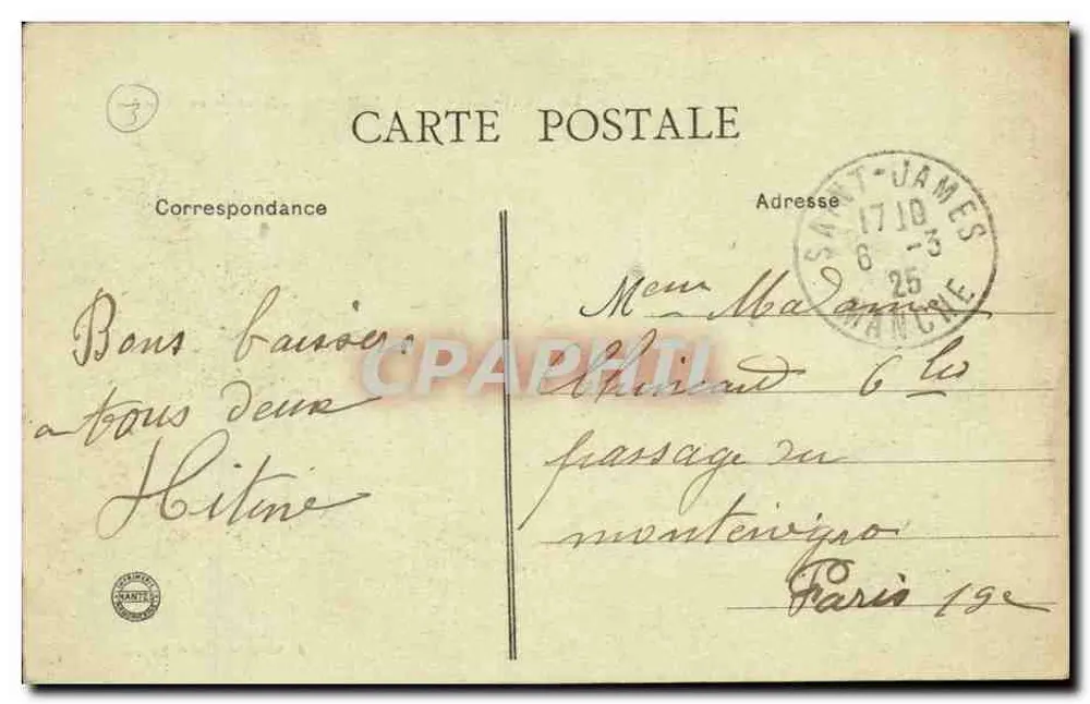 Le Mont-Saint-Michel (Manche) - Moutons au Pâturage — éditeur Pasteur, n° de série non visible - Verso