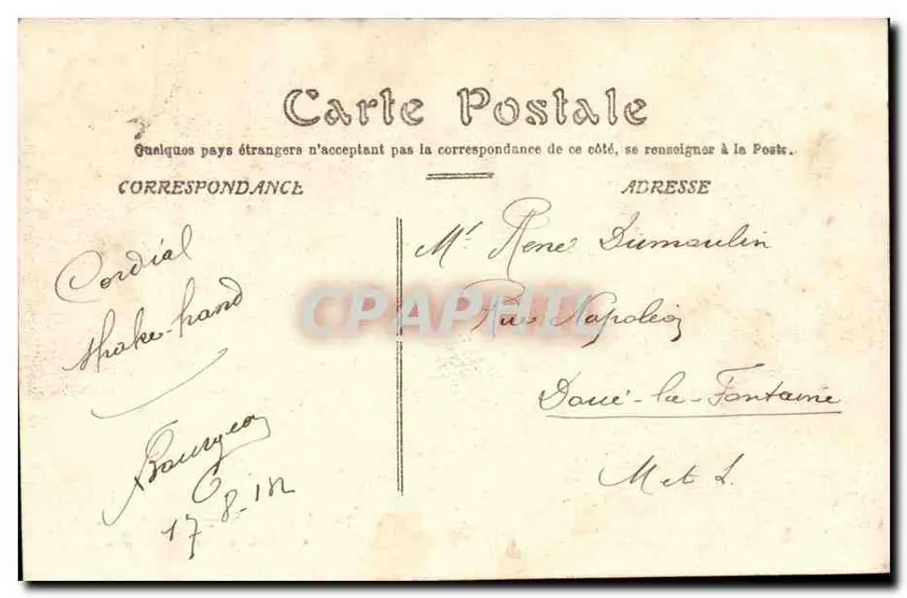 Angers — Antigo Claustro da Abadia de São Aubin — Editor B. n°56 - Verso