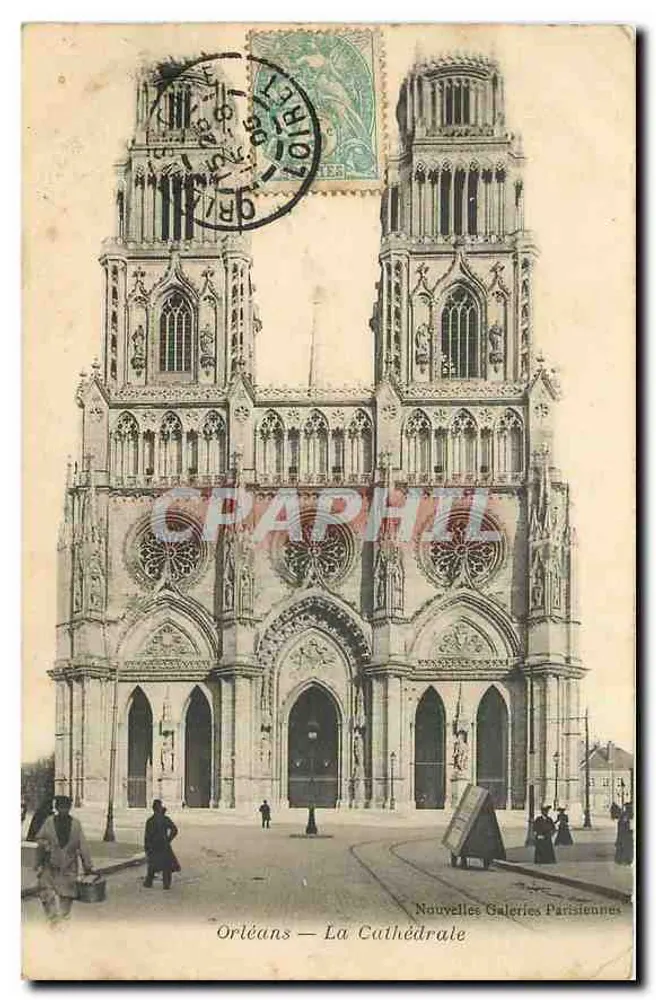 Orléans — A Catedral — Novas Galerias Parisienses - Frente