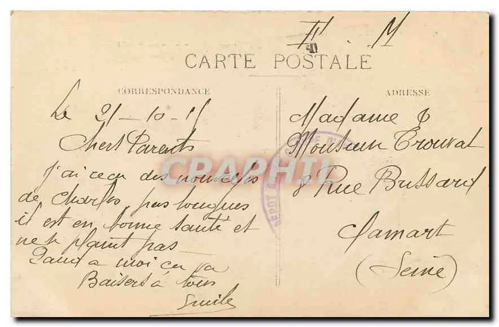 Dijon — Castelo de Água Darcy — editor R.D. n°98 - Verso