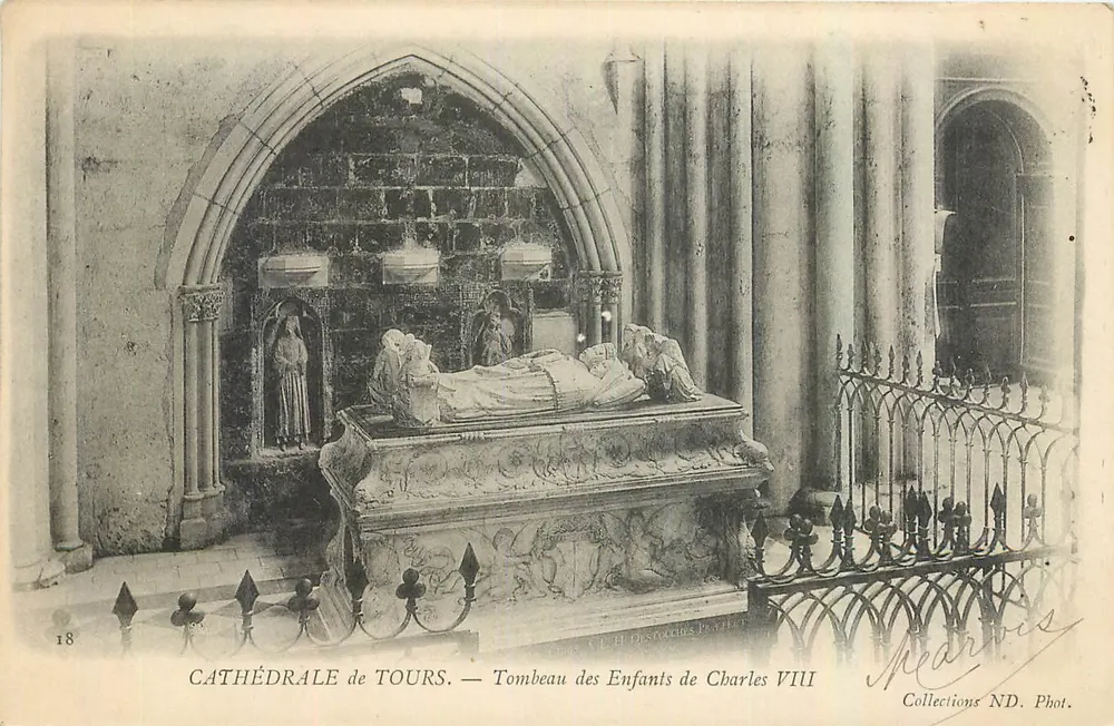 KATHEDRALE von TOURS — Grab der Kinder von Charles VIII — Sammlung ND. Fotografie - Vorderseite