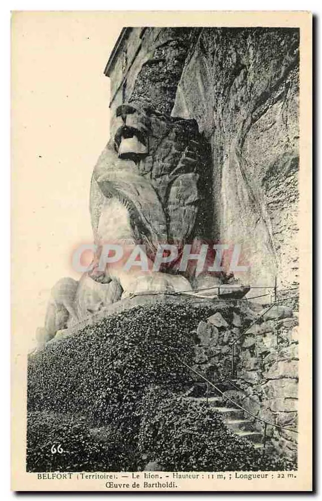 Belfort (Territoire) — Le lion — Œuvre de Bartholdi - Recto