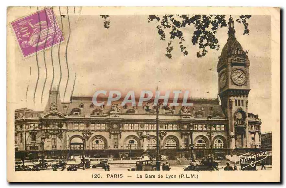 PARIS — A Estação de Lyon (P.L.M.) — Edição E. Harmignies - Frente
