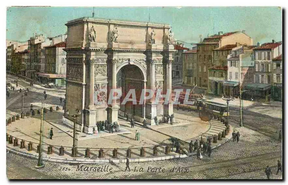 Marseille — A Porta de Aix — editor L. C. S. T. - Frente
