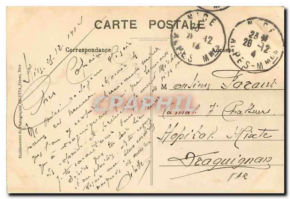 Nice - Die Wäscherinnen am Paillon und die Alte Brücke — Ausgabe Gilelta, Foto., Nice, Nr. 40 - Rückseite