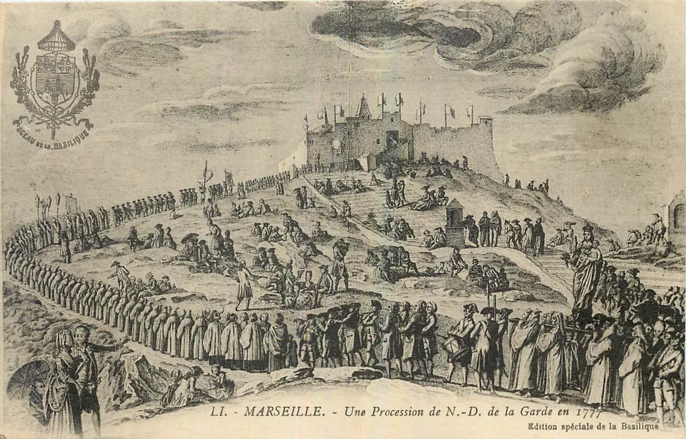 Marselha — Uma Procissão de N.-S. da Guarda em 1777 — Edição especial da Basílica - Frente