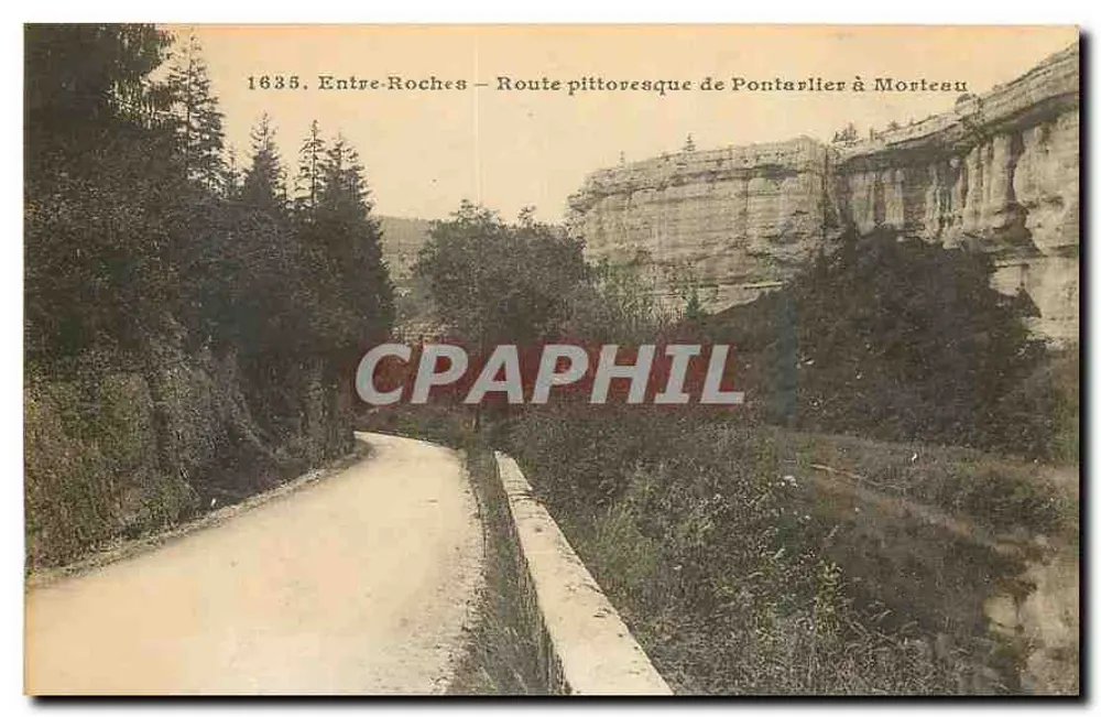 Entre-Roches — Pittoresche Route von Pontarlier nach Morteau — 1635 - Vorderseite