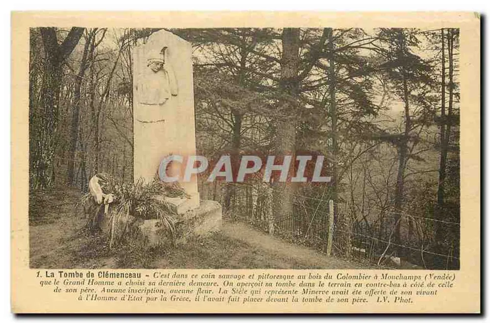 A Tumba de Clémenceau — no bosque Colombier em Mouchamps (Vendée) — LV. Fot. - Frente