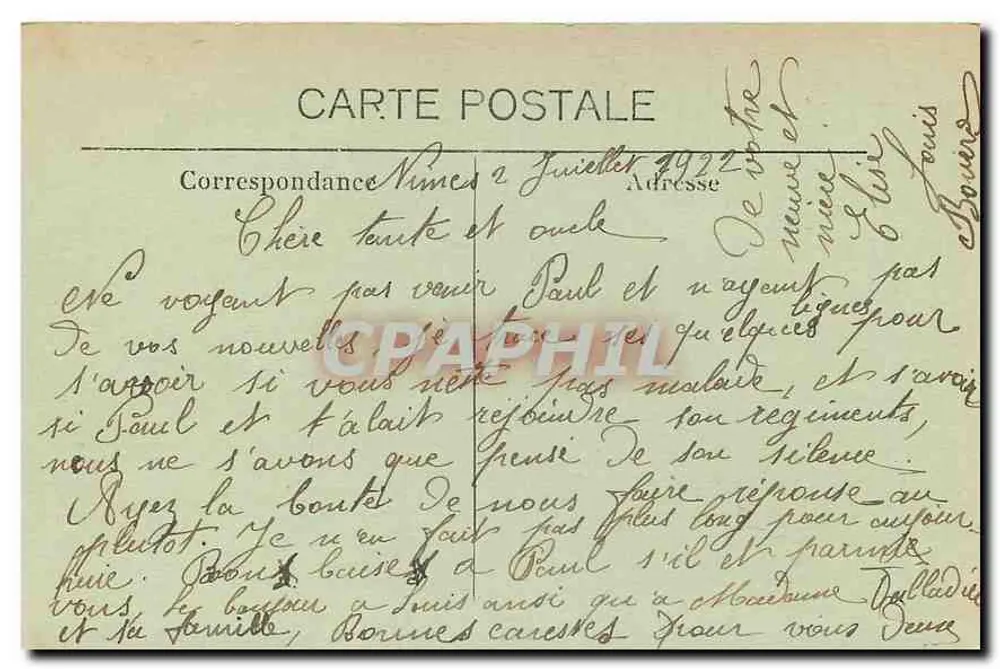 Nîmes — Boulevard Victor-Hugo — A.R. - Verso