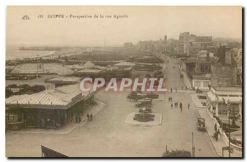 Dieppe - Perspectiva da rua Aguando — n° 185 — editor não identificado - Frente