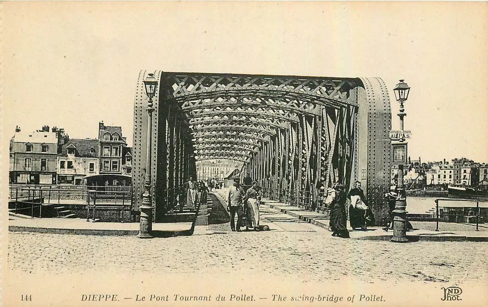 Dieppe — Le Pont Tournant du Pollet — The swing-bridge of Pollet — ND Phot. - Recto