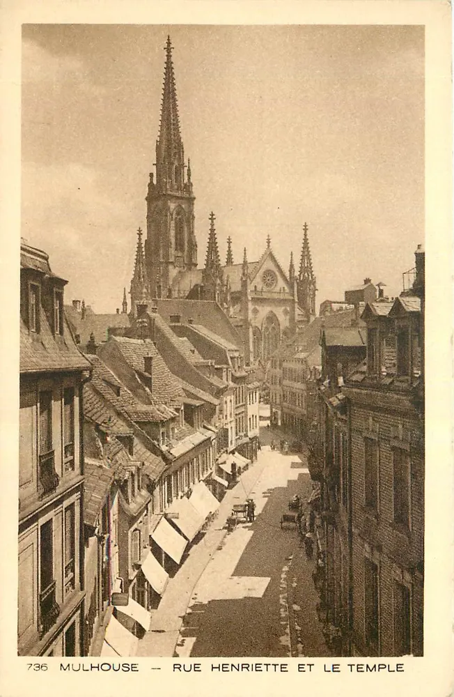 MULHOUSE — RUE HENRIETTE ET LE TEMPLE - 앞면