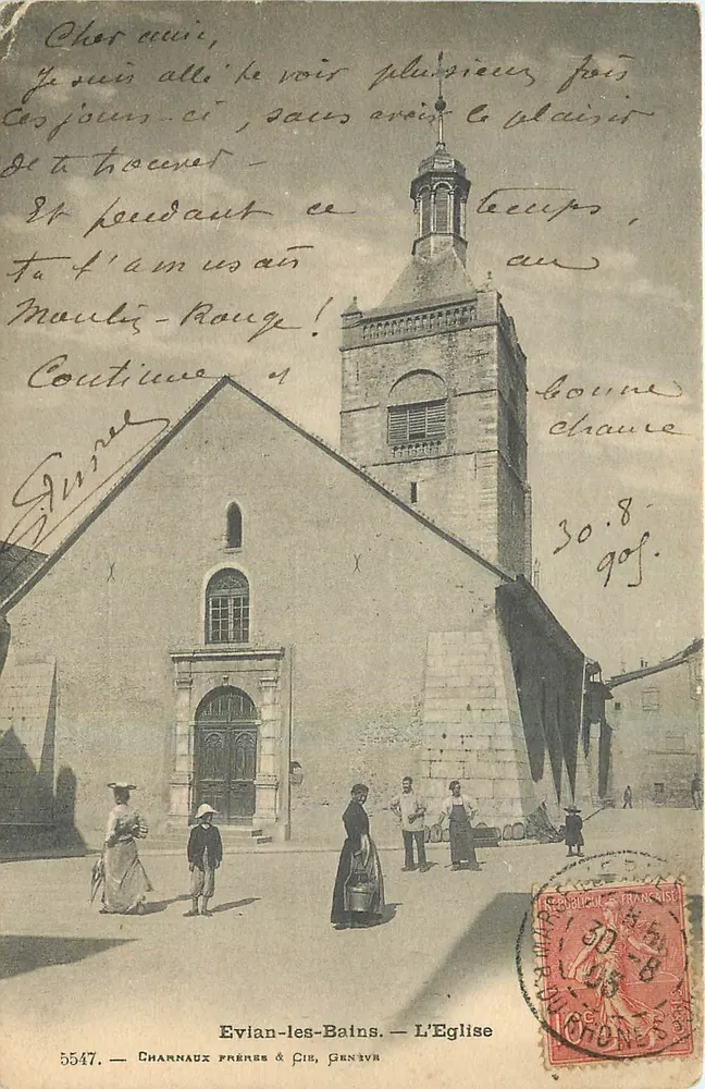 Evian-les-Bains — L'Église — Charnaux Frères & Fils, Genève, n°5547 - Frente