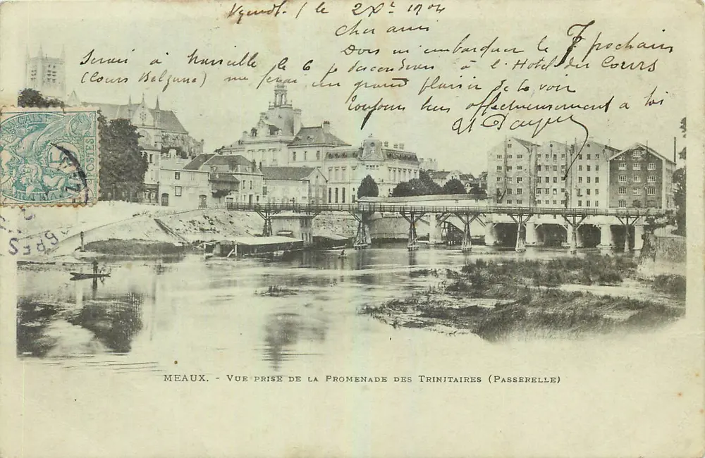 Meaux - Ansicht vom Promenade des Trinitaires (Passerelle) - Vorderseite