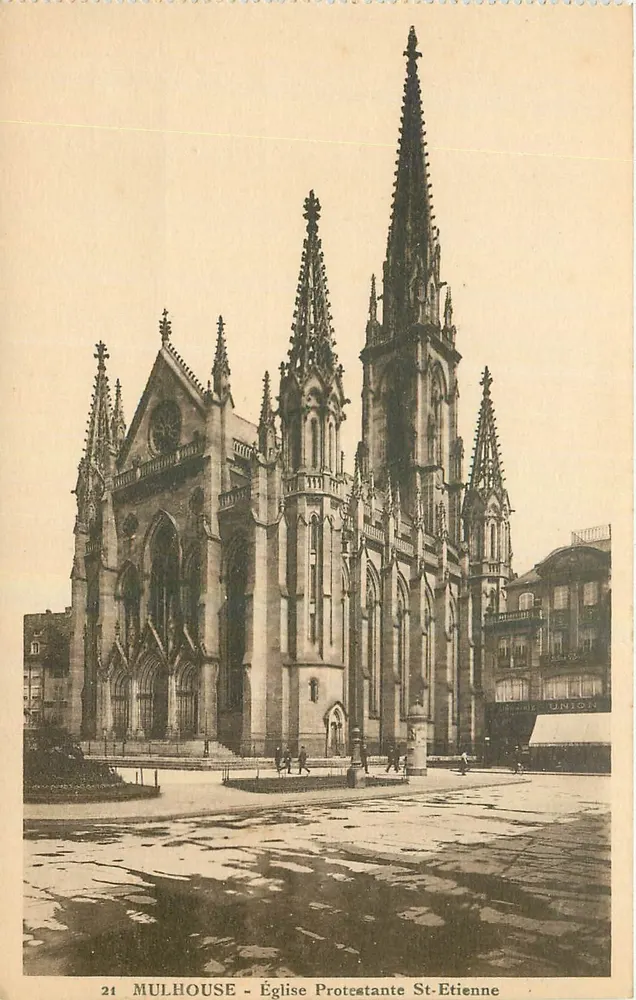 Mulhouse - Protestants kerkje van Sint-Etienne — uitgever J. Barbe Mulhouse, n° 21 - Voorkant