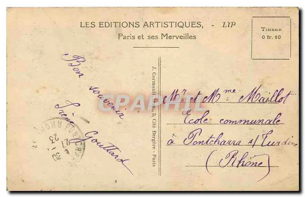 Parigi — La Camera dei Deputati — Les Éditions Artistiques, LIP - Verso