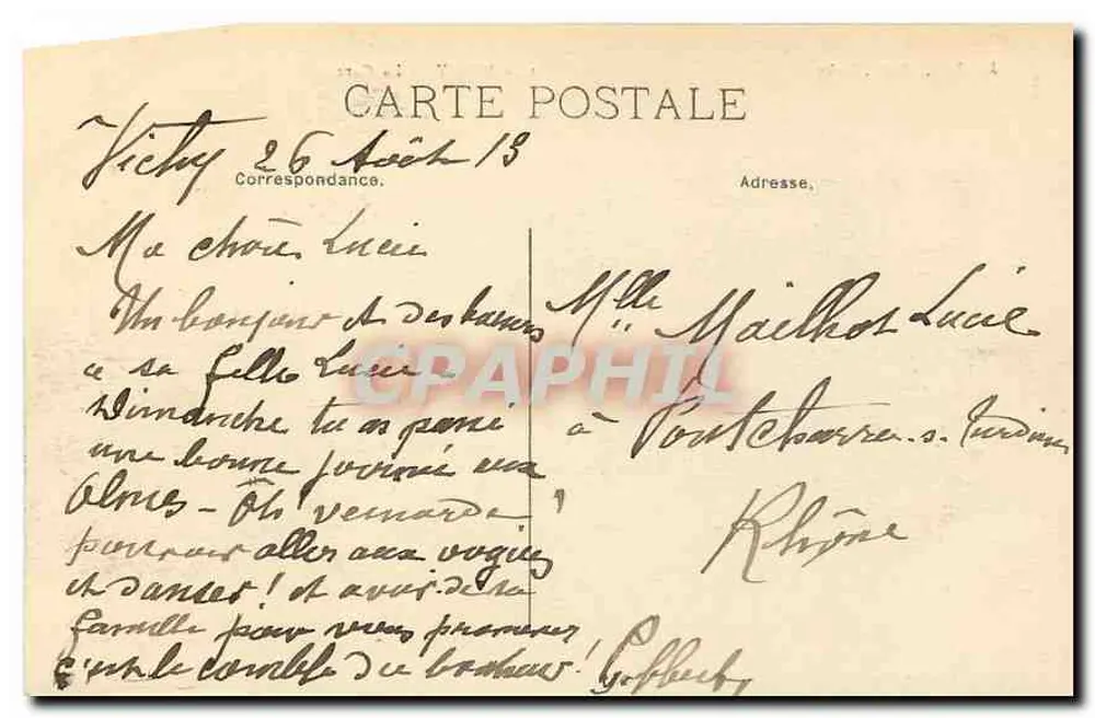 Vichy — A Estação — Minalono, foto, Vichy - Verso