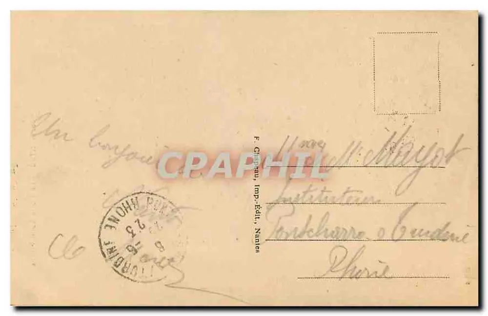 NANTES — La Porte Saint-Pierre — F. Grippau, Imp.-Édit., Nantes - Verso