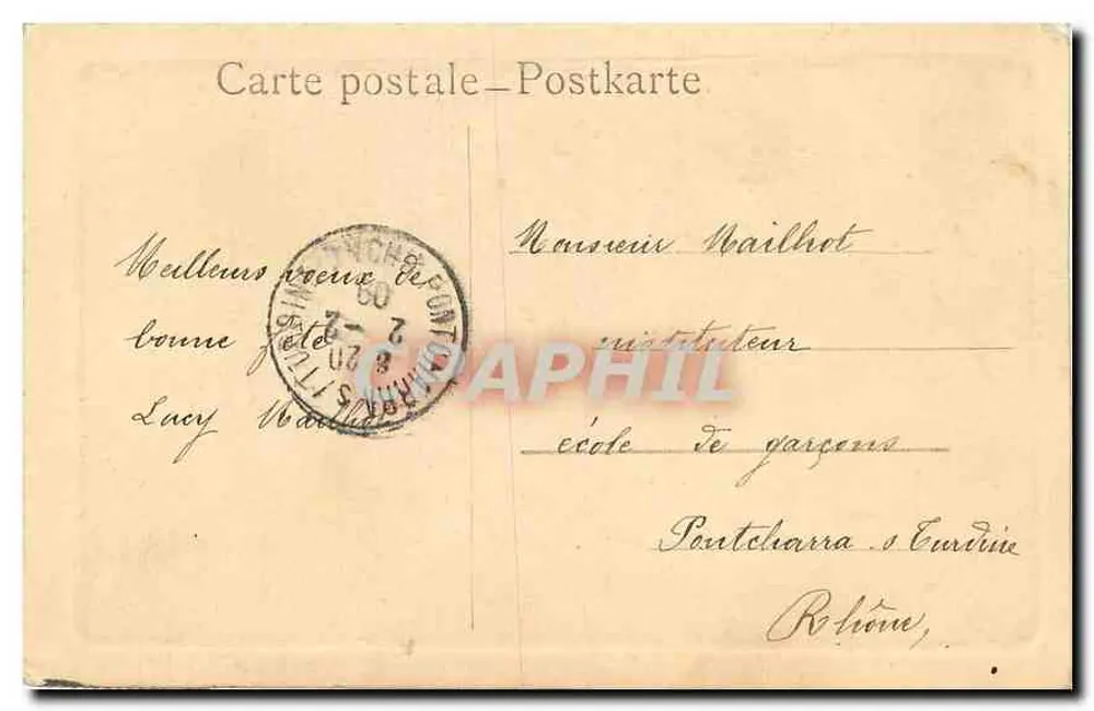 Lago nas montanhas — H. Wallen, Pinket — editor impr. G. Gébrie - Verso