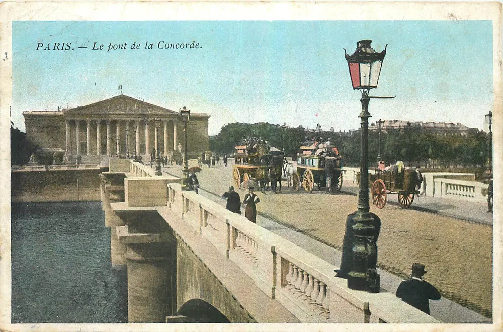 Paris — O ponte da Concorde — Editor não visível, número de série não legível - Frente