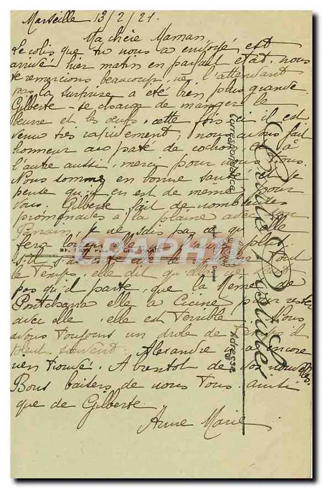 Marseille — La Passe du Vieux Port — LL, n° 194 - Verso