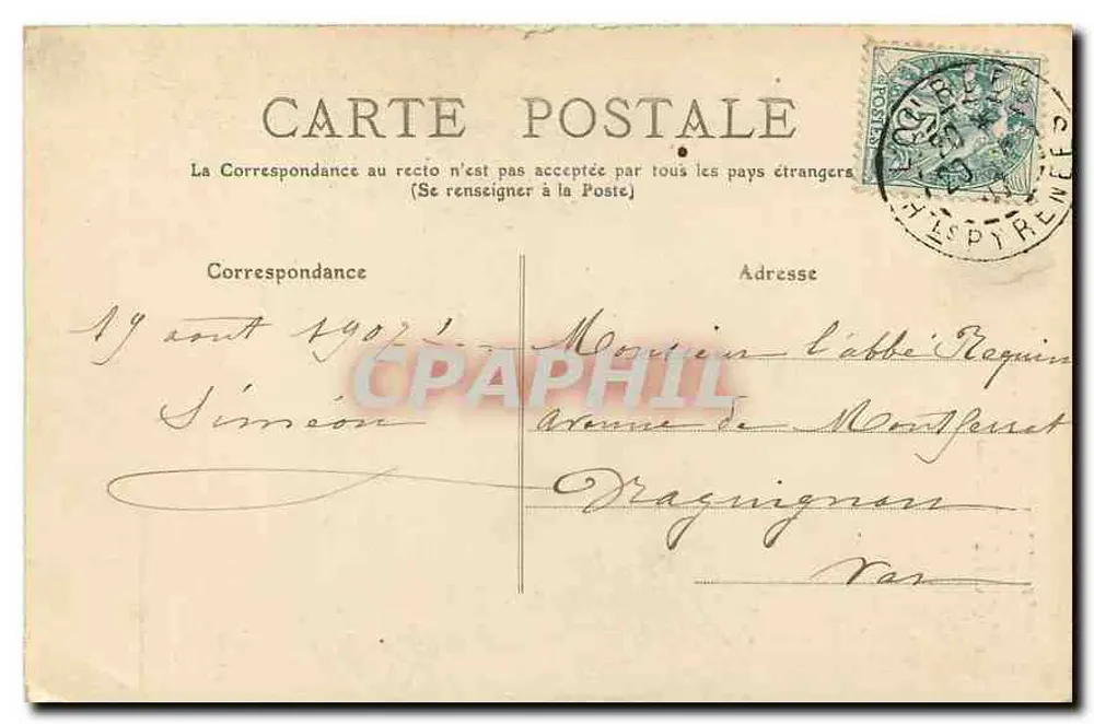 Os Pirineus — 67 — CAUTERETS — Estrada de Pierrefitte a Cauterets — Le Limacon e Péguaère — Couget, editor - Verso