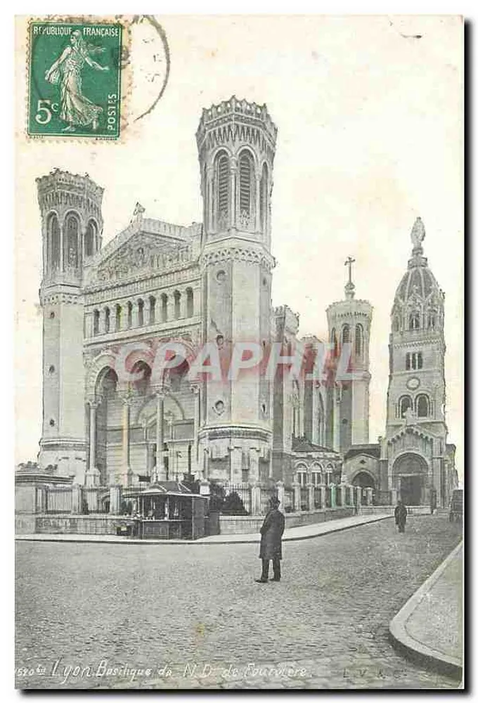 Lyon - Basílica Nossa Senhora de Fourvière — editor L.V.A.C. n° 174 - Frente