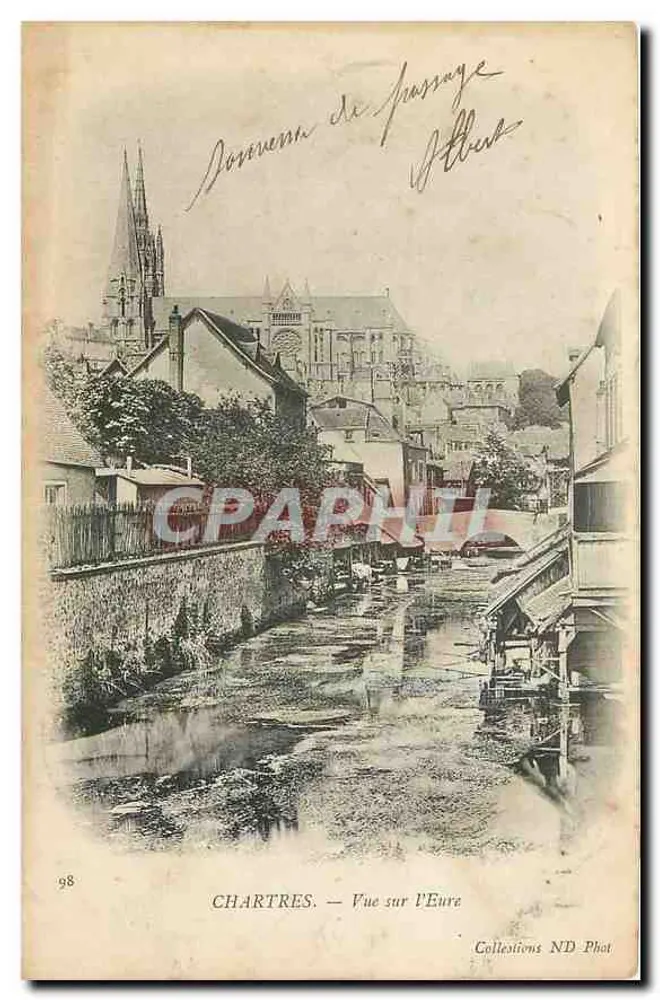 Chartres — Vista sobre a Eure — Coleções ND Phot, n°98 - Frente