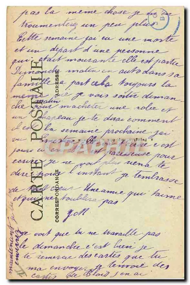 Blois — Terrasse de l'Evêché et Vallée de la Loire — A.P. n°109 - Verso