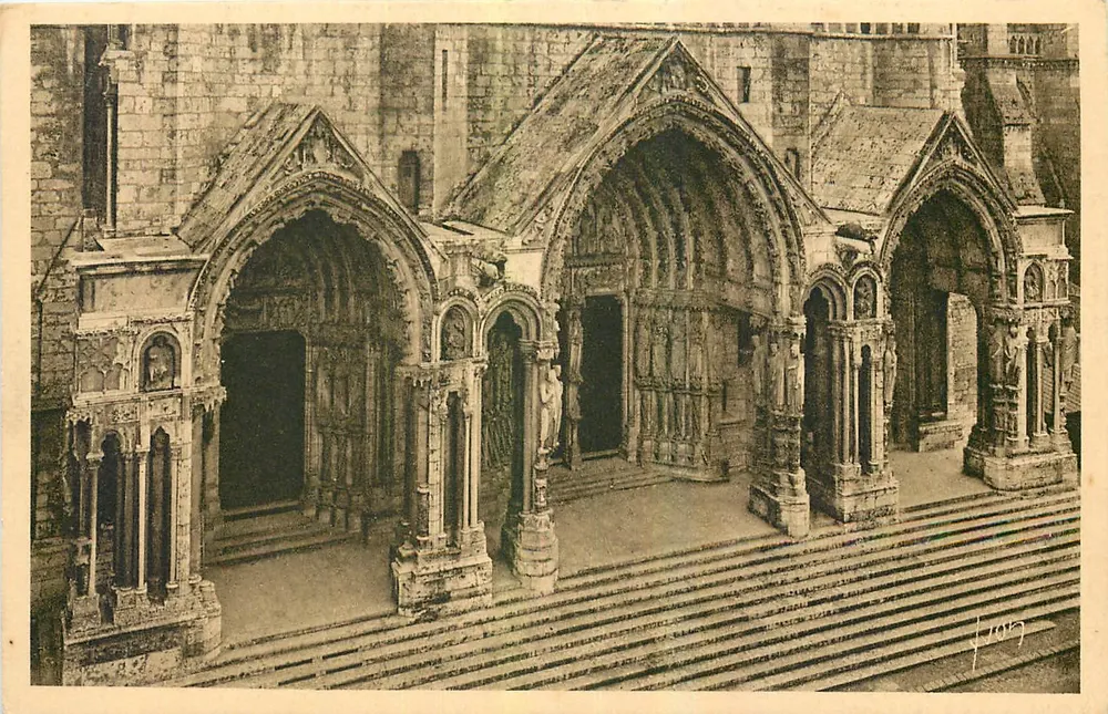 Chartres (Eure-et-Loir) — O Portal Norte — Les Éditions d'Art Weygand - Frente