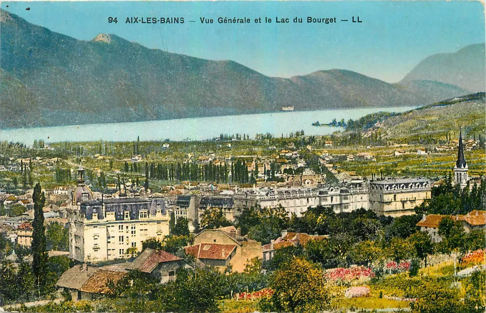 Aix-les-Bains — Vista Geral e o Lago do Bourget — LL - Frente