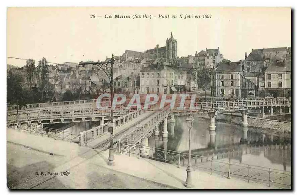 Le Mans (Sarthe) — Brücke X gebaut 1897 — B.F., Paris - Vorderseite