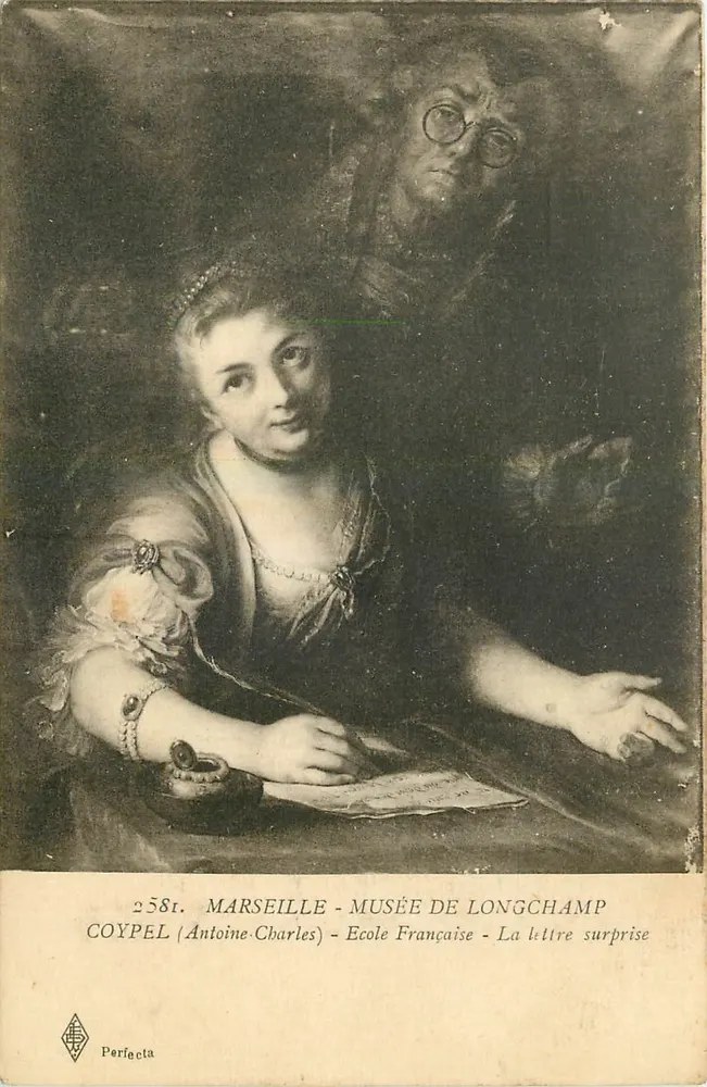Marseille - Museum Longchamp — Das Überraschungsschreiben — Coypel (Antoine-Charles) — Französische Schule — n°258r - Vorderseite