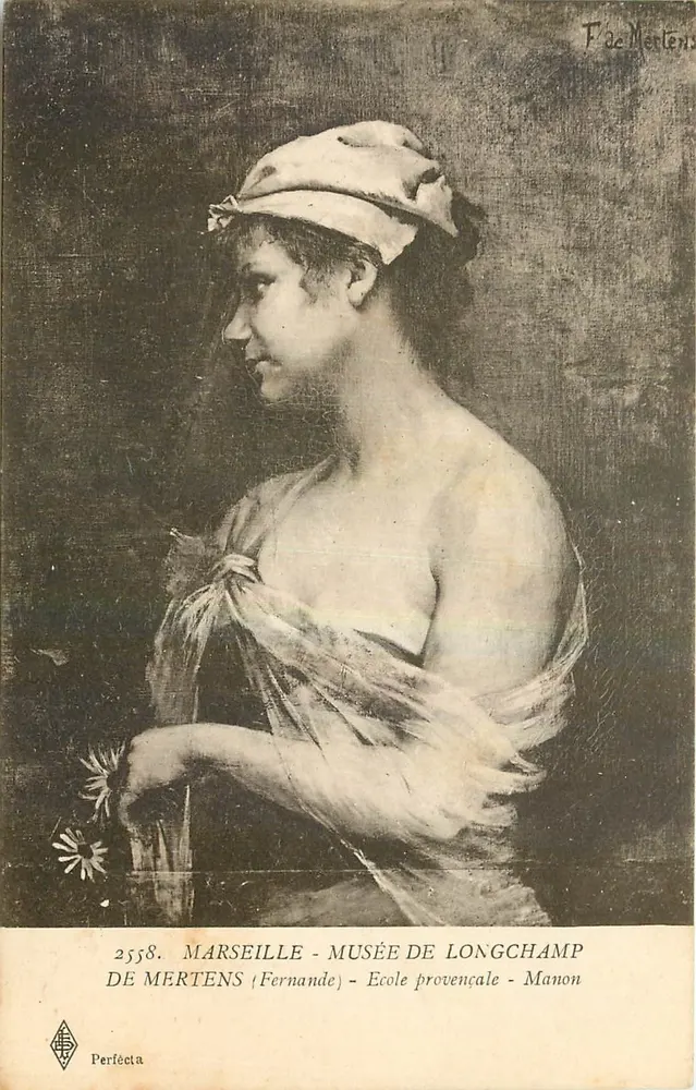 Fernande - Musée de Longchamp - Marseille - École provençale - Manon - Pac Mertens - Recto